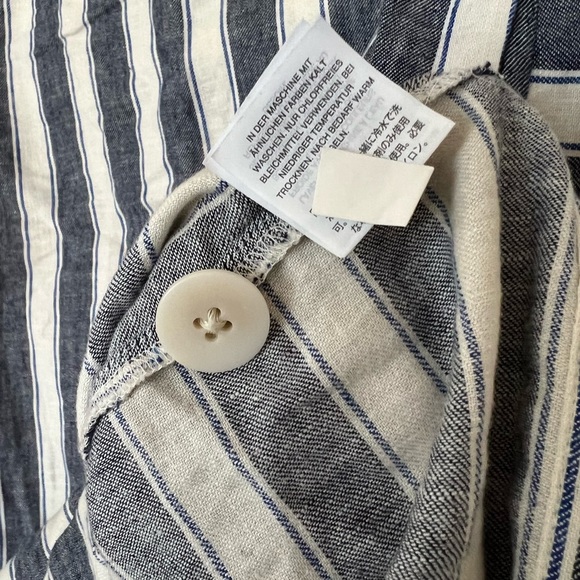 Madewell Linen Button Back Striped Summer Dress Size extra small - Picture 9 of 9